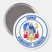 Aimant Emblème rond Odense (Recto/Verso)