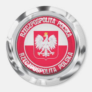 Aimant Emblème rond polonais