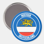Aimant Emblème rond Rostock (Recto/Verso)