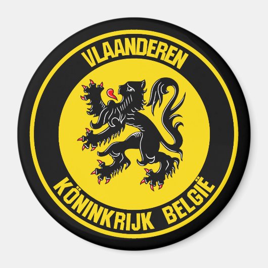 Aimant Emblème rond Vlaanderen (Devant)