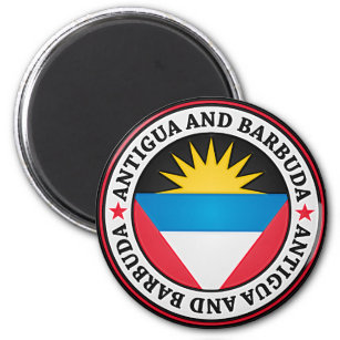 Aimant Emblème Ronde Antigua-Et-Barbuda