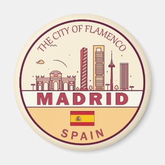 Aimant Emblème Skyline de Madrid Espagne