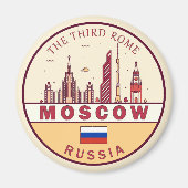 Aimant Emblème Skyline de Moscou Russie (Devant)