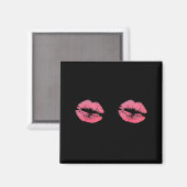 Aimant Embrasse Mes Lèvres Graphique De La Saint-Valentin (Recto/Verso)