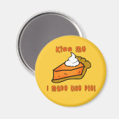 Aimant Embrasse-moi, j'ai fait la tarte ! Conception citr (Recto/Verso)