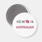 Aimant Embrasse-moi Je suis AUSTRALIENNE (Recto/Verso)
