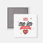 Aimant Embrasse-moi Je suis vacciné (Recto/Verso)