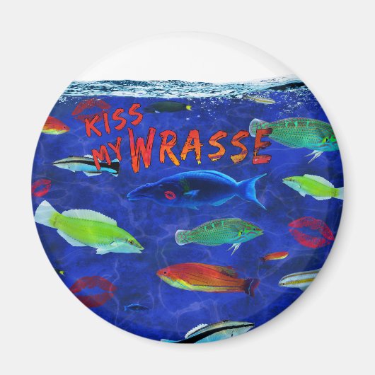 Aimant Embrasse Mon Poisson Wrasse (Devant)
