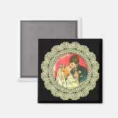 Aimant embrasser au mariage (Recto/Verso)