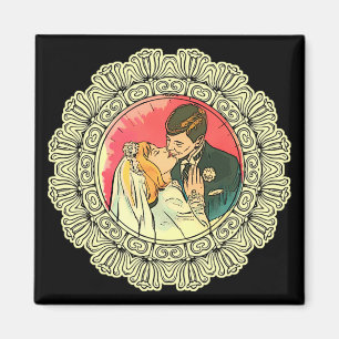 Aimant embrasser au mariage