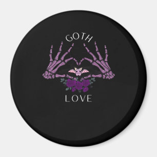 Aimant Embrassez Goth Skeleton Heart