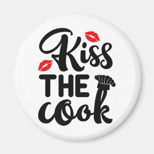 Aimant Embrassez le cuisinier, boulanger, chef, cuisine p