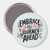 Aimant Embrassez le voyage à l'avant-garde de la typograp (Recto/Verso)