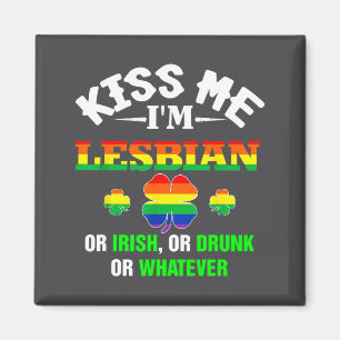 Aimant Embrassez-moi, je suis lesbienne ou irlandaise ou