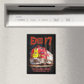 Aimant EMD F7 Santa Fe Warbonnet with American Flag. (In Situ (Lave-vaisselle))