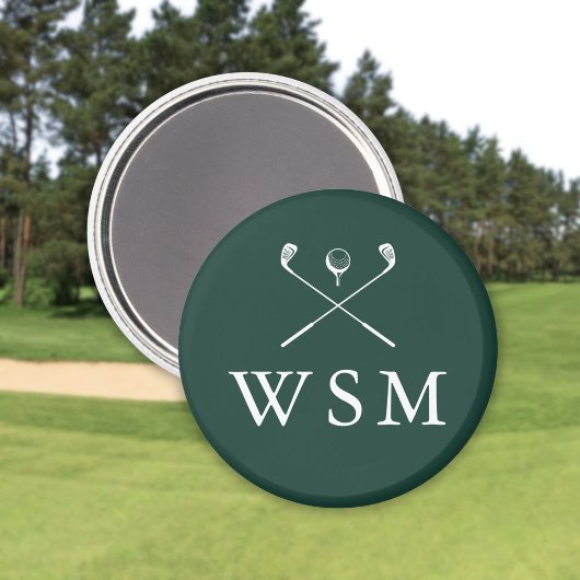 Aimant Emerald Green Custom Monogram Golf Clubs