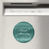Aimant Emerald Green Glitzy Marble Christmas (In Situ (Lave-vaisselle))