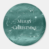 Aimant Emerald Green Glitzy Marble Christmas (Devant)