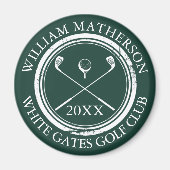 Aimant Emerald Green Nom Et Nom Du Club Date (Devant)