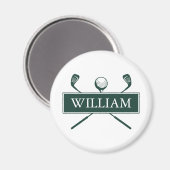 Aimant Emerald Green Nom personnalisé Golf Ball Clubs (Recto/Verso)