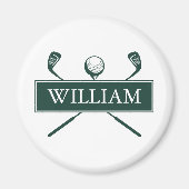 Aimant Emerald Green Nom personnalisé Golf Ball Clubs (Devant)