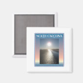 Aimant Emerald Isle Beach, NC à Sunset (Recto/Verso)