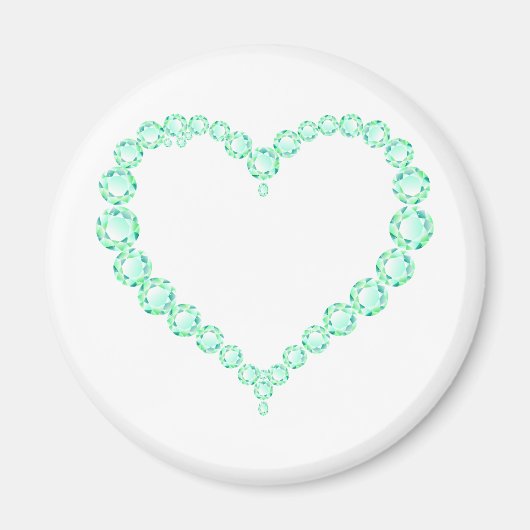 Aimant Emerald Jewel Heart (Devant)