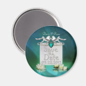 Aimant Emerald Peacock Enregistrer la date (Recto/Verso)