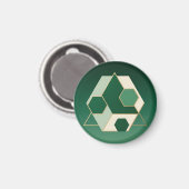 Aimant Émeraude Hexagone Géométrique Luxe (Recto/Verso)