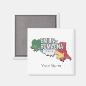 Aimant Émilie Romagne Drapeau Italie Retro Carte Région V (Recto/Verso)