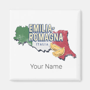 Aimant Émilie Romagne Drapeau Italie Retro Carte Région V