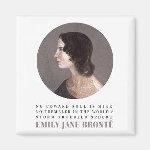 Aimant Emily Bronte Portrait et Citation - Pas d'Âme Cow
