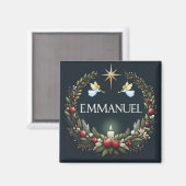 Aimant Emmanuel Christmas angels (Recto/Verso)