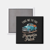 Aimant Emmenez-Moi Au Camion Citrouille Patch Automne Hal (Recto/Verso)