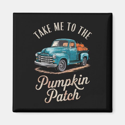 Aimant Emmenez-Moi Au Camion Citrouille Patch Automne Hal (Devant)