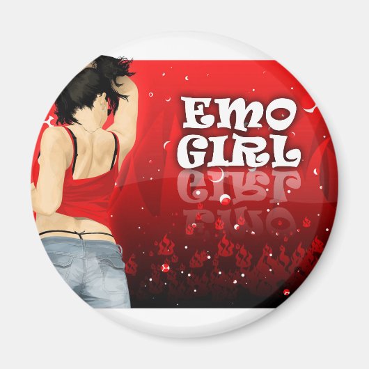 Aimant Emo Girl (Devant)