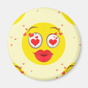 Aimant Emoji baiser de la Saint-Valentin