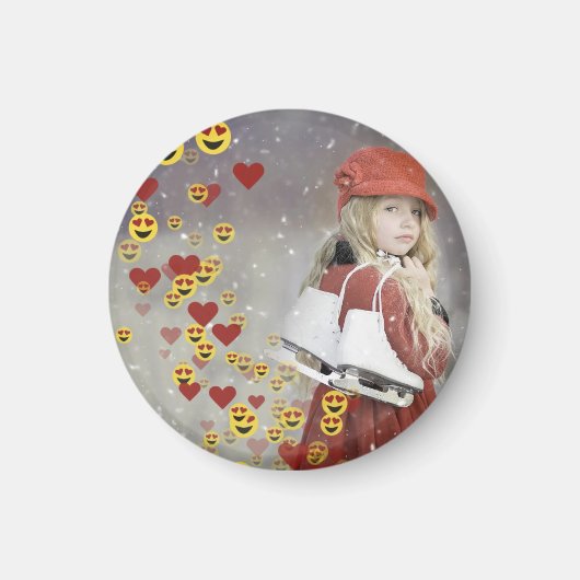 Aimant Emoji de cœur (Devant)