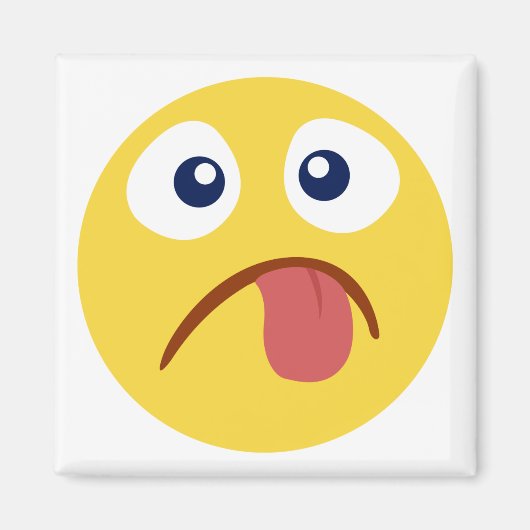 Aimant Emoji de langue coincée (Devant)