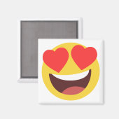 Aimant Emoji des yeux du coeur (Recto/Verso)