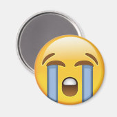 Aimant Emoji face à pleurer haut (Recto/Verso)