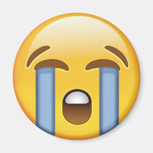 Aimant Emoji face à pleurer haut (Devant)