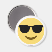 Aimant Emoji mit Sonnenbrille cool (Recto/Verso)