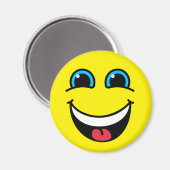 Aimant Emoji Rire Visage Jaune (Recto/Verso)