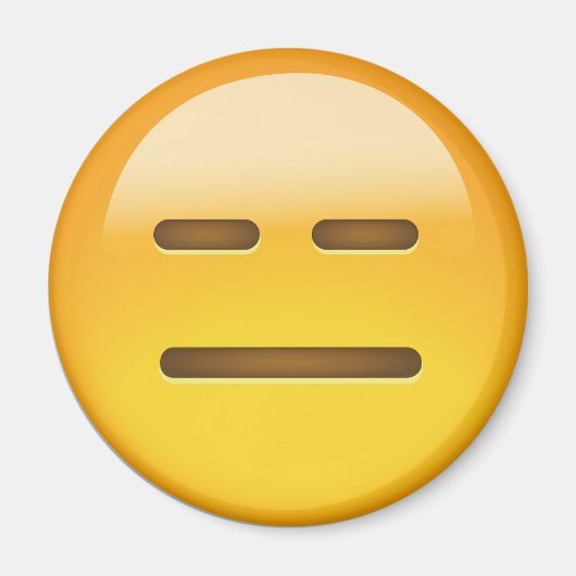 Aimant Emoji Visage Sans Expression (Devant)