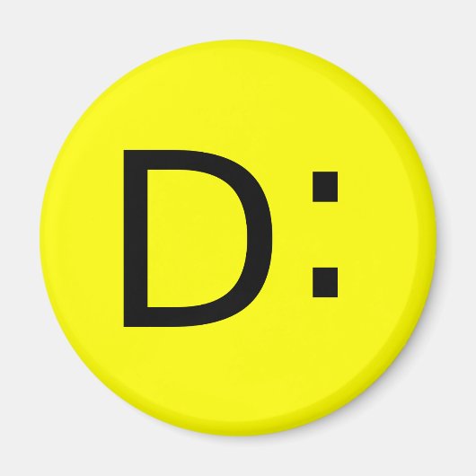 Aimant Emoticon choqué (Devant)