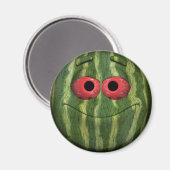 Aimant Emoticon de pastèque amusant (Recto/Verso)