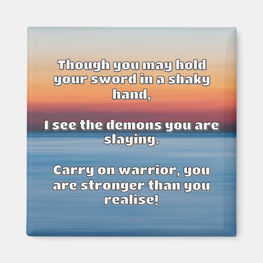 Aimant Empath Warrior Citation positive Encouragement (Devant)