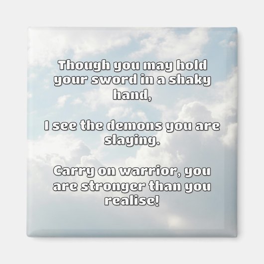 Aimant Empath Warrior Citation positive Encouragement (Devant)
