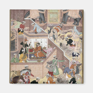 Aimant Empereur Akbar (r.1556-1605) inspectant le buildin